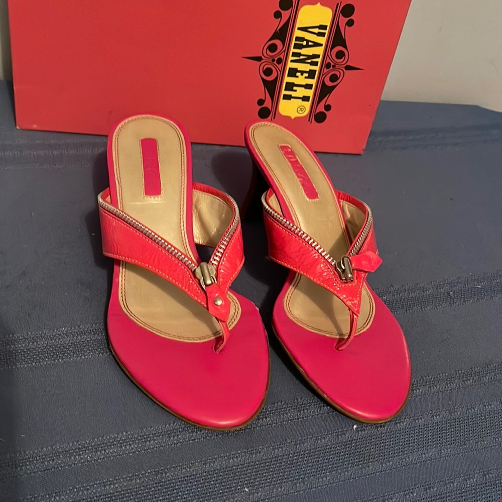 Hot Pink Zippered Sandals